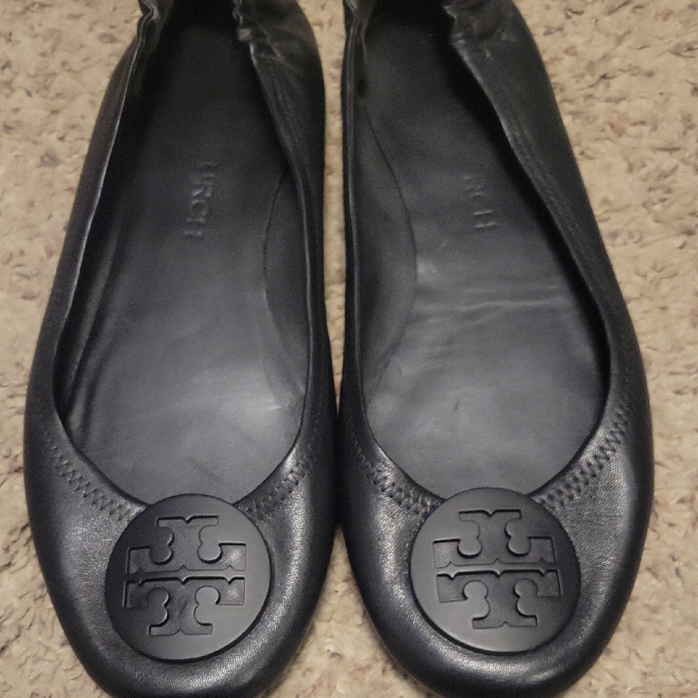 Tory Burch Black Leather Loafers